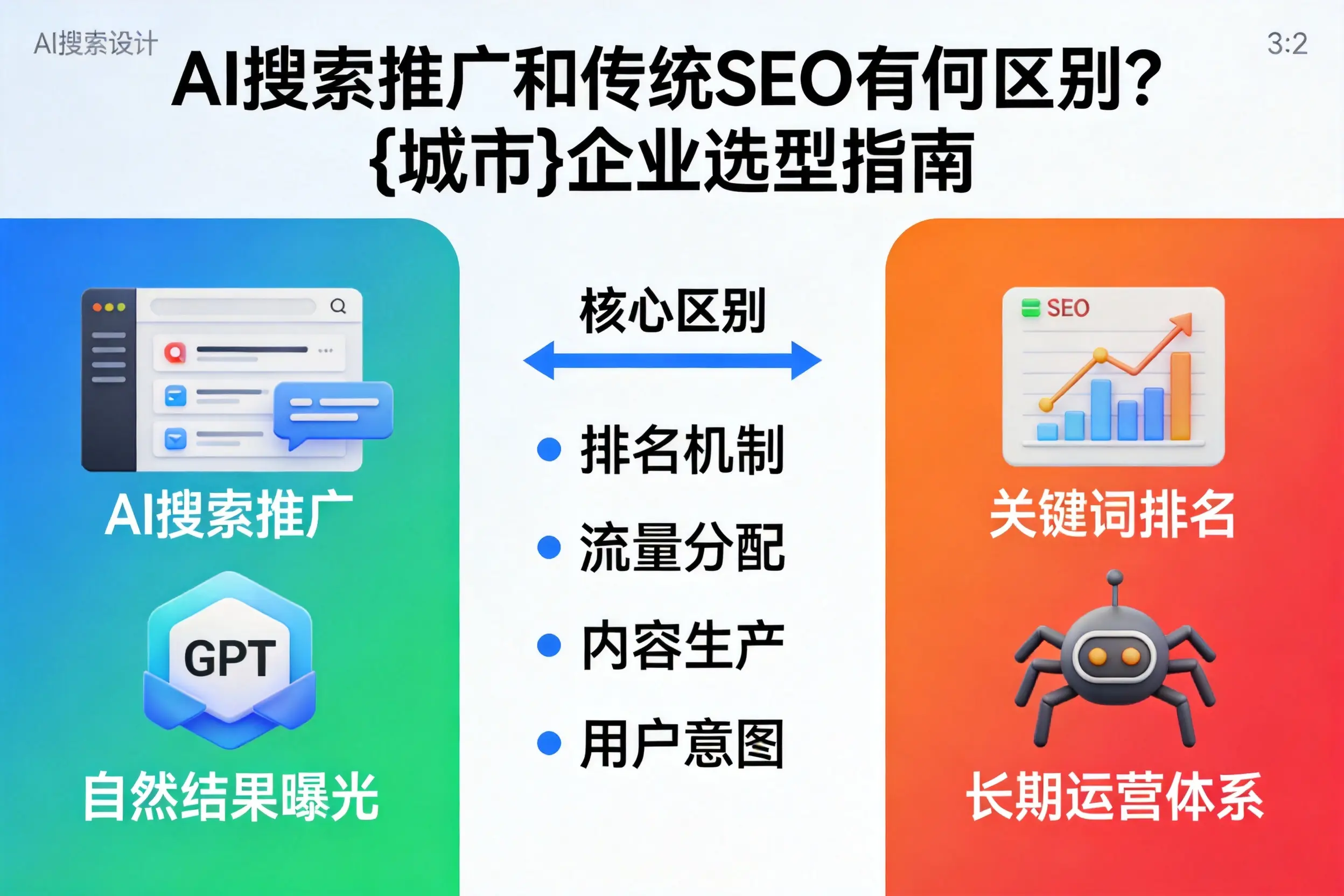 AI搜索推广和传统SEO有何区别？鄂尔多斯企业选型指南