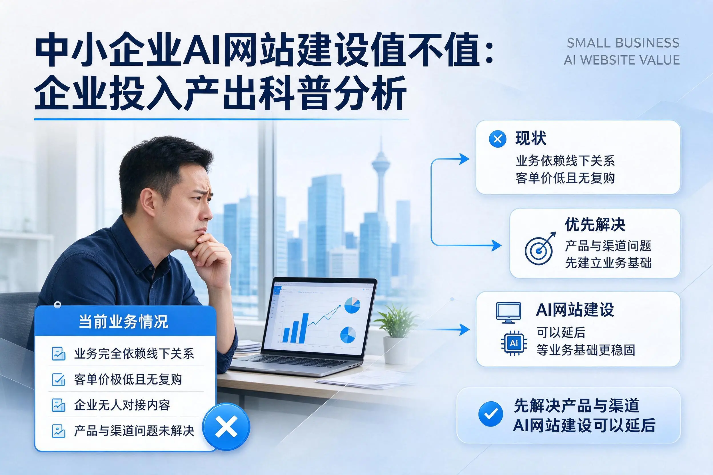 中小企业AI网站建设值不值：鄂尔多斯企业投入产出科普分析