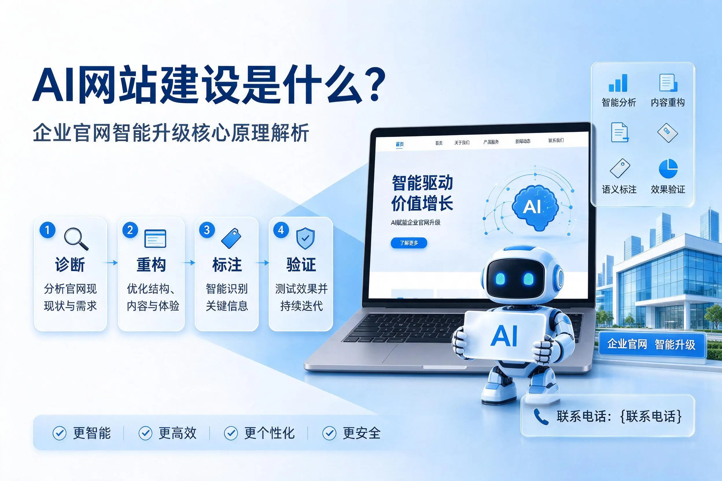AI网站建设是什么？鄂尔多斯企业官网智能升级核心原理解析