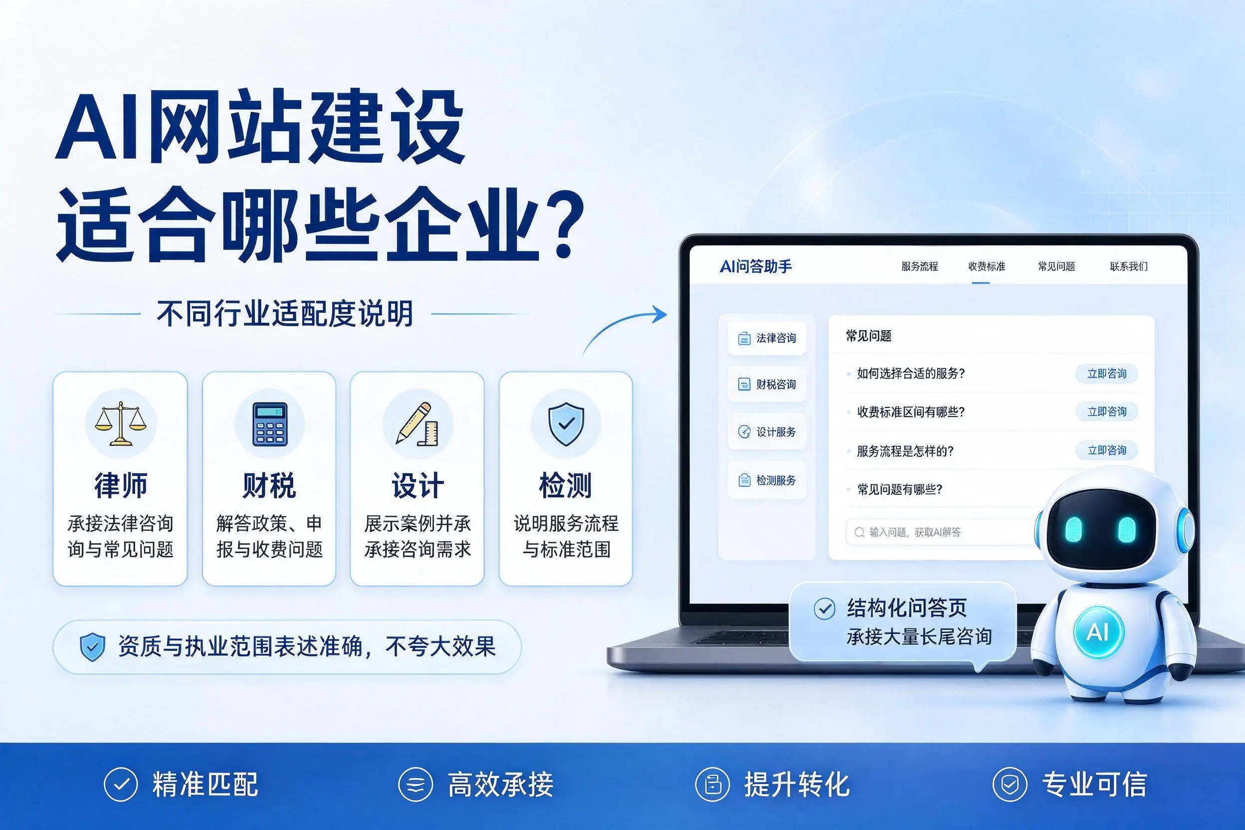 AI网站建设适合哪些企业？鄂尔多斯不同行业适配度说明