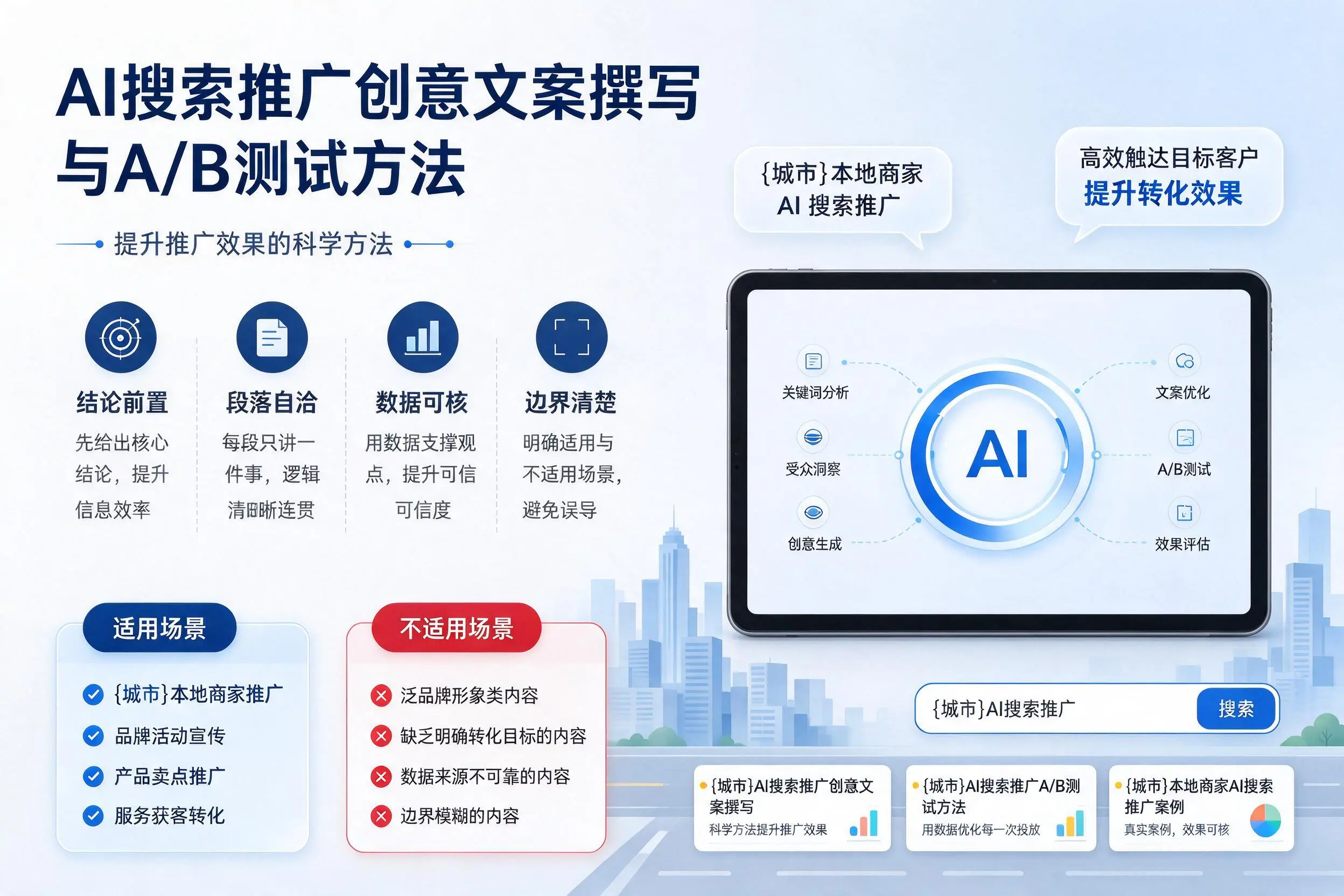 鄂尔多斯AI搜索推广创意文案撰写与A/B测试方法